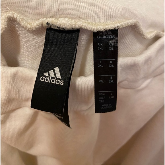 ADIDAS BOTANICAL DYE 7" Terry Mens SHORT Size 2XL Casual Athleisure Sporty Beige - Picture 9 of 12